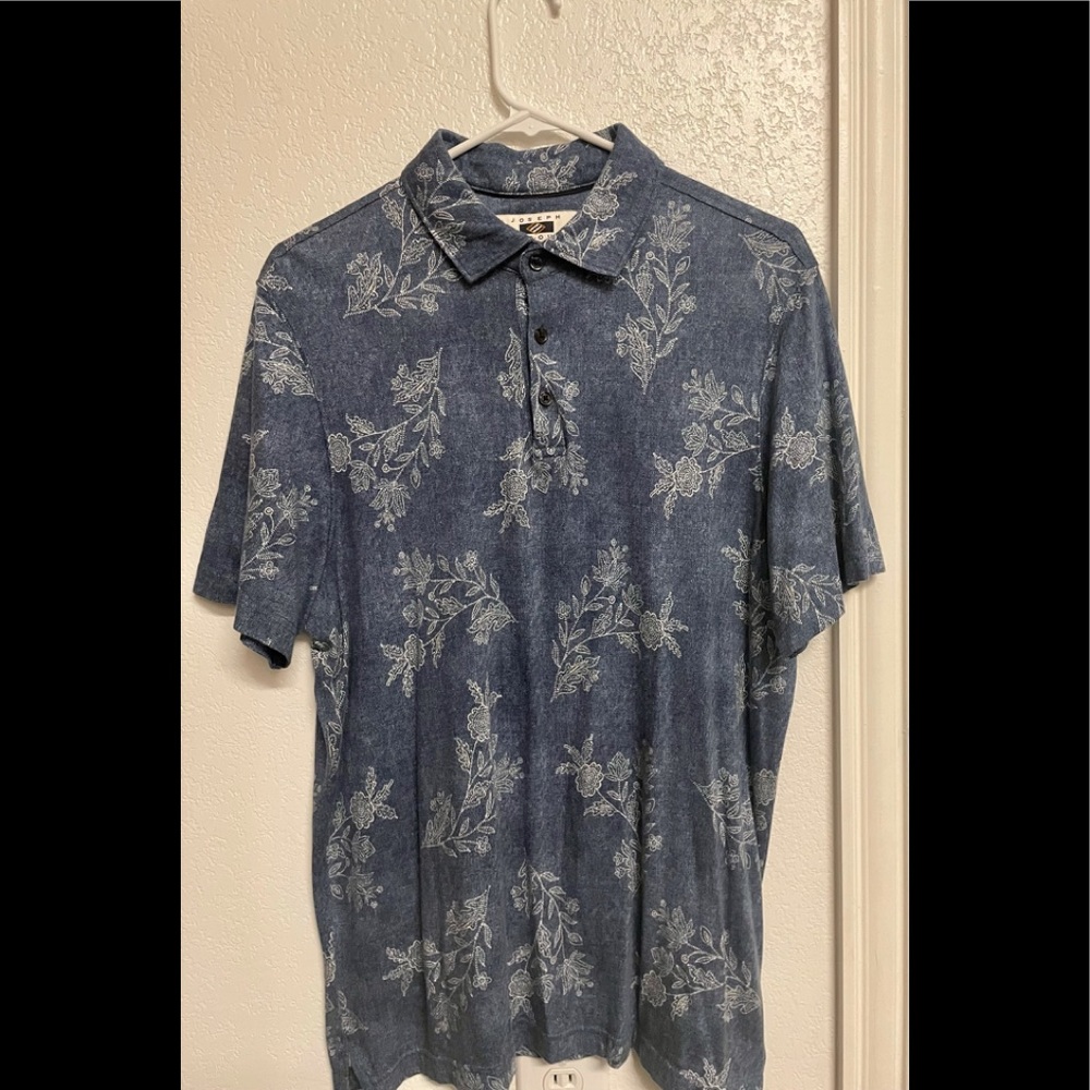 Soft Cotton Blend Joseph Abboud Floral Polo